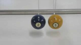 Tabletop Newtons Cradle with Billiard Balls [upl. by Dirfliw]