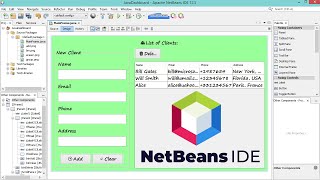 Create Java Application with JTable and Form using Swing GUI Builder of Netbeans IDE  Source Code [upl. by Cynara]