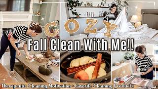 THERAPEUTIC FALL CLEAN WITH ME 2024  Favorite Cleaning Products amp Tools [upl. by Devan628]