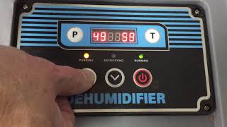 Dristorm 70 pt Dehumidifier control panel use [upl. by Budd]