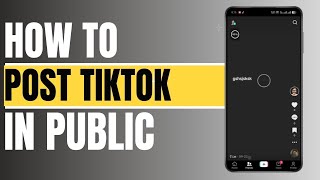 How to post on Tiktok for everyone to see [upl. by Rock]