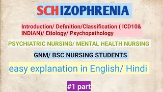 Schizophrenia introduction definition classification etiology psychopathologypsychiatry [upl. by Anhsirk]