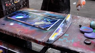 Amazing Spray Paint Art Times Square New York City In 2021 [upl. by Marzi]