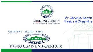 Physics 101 Misr university For Science amp Technology Chapter 3 Fluids 1 11 [upl. by Aisanat]