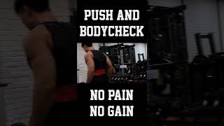 PUSH AND BODYCHECK gym motivation gymlife chestdayworkout shorts short 쇼츠 [upl. by Silevi44]