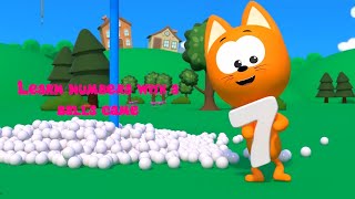 Kittys Games  Learn numbers with a balls game  learning to count [upl. by Lonna]