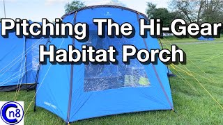 Pitching The HiGear Habitat Universal Tent Porch [upl. by Ekul]