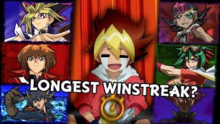 Which Yugioh Protagonist has the MOST WINS IN A ROW [upl. by Agatha]