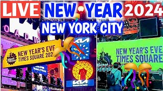 ✨ New Years Eve 2024 around Times Square New York City LIVE [upl. by Calli]