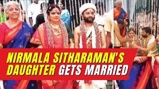 FM Nirmala Sitharamans daughter Parakala Vangmayi ties knot with PM Modis close aide Pratik Doshi [upl. by Eilra]