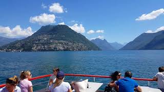 Lake Lugano boat ride with gorgeous mountain views  BampG video [upl. by Dominic]