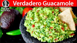 Verdadero Guacamole 🥑 VickyRecetaFacil [upl. by Ardnac]