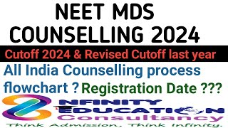 NEET MDS Counselling 2024 Schedule Registration Dates Admission flowchart [upl. by Keffer]