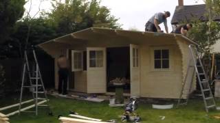 Building a Log Cabin  Eden Pod Time Lapse [upl. by Brade]