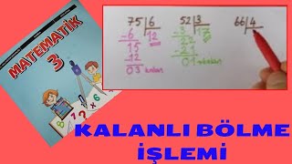 3sınıf KALANLI BÖLME İŞLEMİ [upl. by Aiekan]