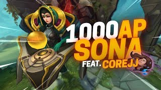 Doublelift  Getting 1000AP with SonaTaric Bot feat CoreJJ [upl. by Otrebilif]