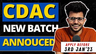 CDAC NEW Batch Announced  March 2024 Batch  Is CDAC Worth it in 2024 😱✅ [upl. by Audrey]