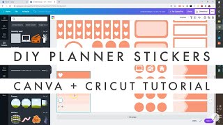 How to Make DIY Planner Stickers with Canva  Cricut Explore  DIY Printable Planner Stickers [upl. by Aicsile739]