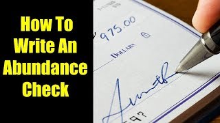 How To Write An Abundance Check  joyfullyabundant [upl. by Haziza413]