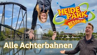 Heide Park  ALLE Achterbahnen [upl. by Anoerb]