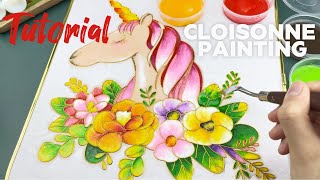 Cloisonne Painting Art Tutorial for Beginners  A Step by Step Instruction [upl. by Lleirbag]