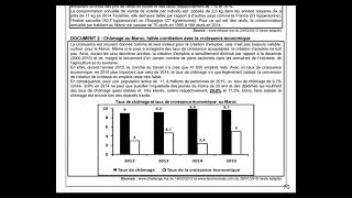 Examen national  correction exercice 2016 chômage important [upl. by Marozas989]