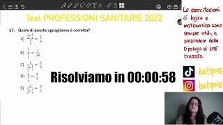 CORREZIONE TEST PROFESSIONI SANITARIE 2022 [upl. by Enaerb]