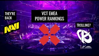 My VCT EMEA Power Rankings [upl. by Arehsat]