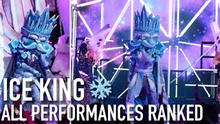 All Ice King Performances Ranked The masked singer US [upl. by Borg]