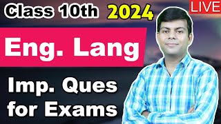 English Language  Live Practice  Class 10th ICSE 2024 Board Exams [upl. by Kinghorn]