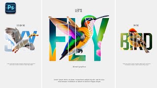 Typography Poster Design in Photoshop  Masking Effect Tutorial [upl. by Ahsenac]