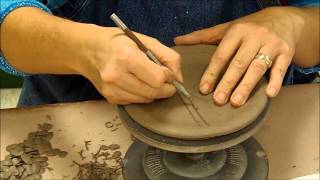 Ceramics I Carving the Slab Plate Exercise [upl. by Yrek]