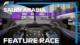 F2 22  Saudi Arabia  Feature Race  Onboard [upl. by Tronna137]