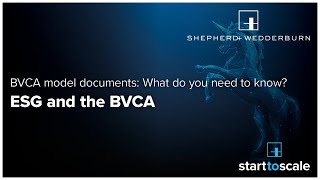 BVCA model documents What do you need to know ESG and BVCA [upl. by Eentirb]