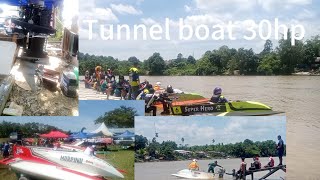 Tunnel boat 30hp pesta Tatau Bintulu Sarawak 2024 season two [upl. by Doherty]