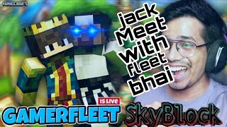 How jackBhaiya meet ‎NotGamerFleet In Hypixel Skyblock viralvideos notgamerfleet minecraft [upl. by Lipkin]