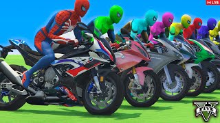 GTA 5  Epic Ragdoll Funny SpiderMan VS Minions On Rainbow Bridge Euphoria Physics1 [upl. by Poliard]