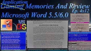 Microsoft Word 5560  DOS  Gaming Application Memories And Review [upl. by Gnahk]