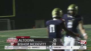 McDevitt makes history avoids upset in battle with Altoona in Week 6 [upl. by Roid799]