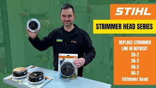 How to change the Stihl Autocut 262  362 462 amp 562 strimmer heads  Stihl Strimmer head series [upl. by Mikey33]