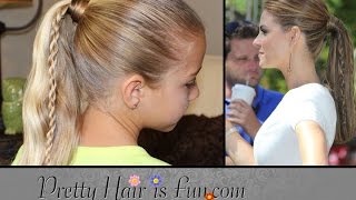 How To Twin Braid Ponytail Maria Menounos Inspired  Pretty Hair is Fun [upl. by Levitus436]