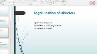 Company Law  Company Directors [upl. by Airasor]