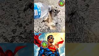 KIND MAN SAVES THIRSTY SQUIRREL SUFFERING FROM DEHYDRATION  starman superman superheroes shorts [upl. by Nnyliram]