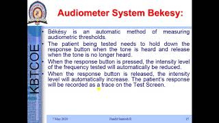 Bekesy Audiometer system amp Evoked response Audiometer [upl. by Nahs]