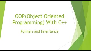 Pointers with inheritance in c HindiUrdu  OOP with C [upl. by Florine]