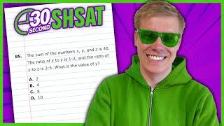 SHSAT 2024  Test B  Problem 85  IN 30 SECONDS OR LESS [upl. by Moran]