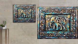 Antique Textured Elephant Acrylic Painting For Beginners Step By Step Guide [upl. by Alysia]