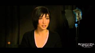 Resident Evil Retribution Interview with Li BingBing Ada Wong [upl. by Ynttirb]