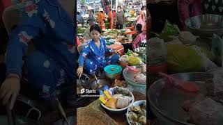 Do You Taste This Yummy Street Food Cooking In a Cambodian Market shorts travel food [upl. by Ykcul]