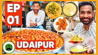 Old City Udaipur Food Tour Part 1 Breakfast  Indian Street Food  Veggie Paaji [upl. by Derry]